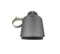 Exhaust Pipe Muffler Tips Full Matte Black Rear Nozzles Outlet 130MM Big Size Exhaust Pipe Carbon Fiber 304 Stainless Steel Tail Throat(ID 67 OD 130MM)