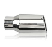 Exhaust Pipe Outlet 127mm Universal Car Outlet Rolled End Angle Cut Tube Exhaust Tip Tail Pipe Stainless Car Exhaust Pipes(Silver)