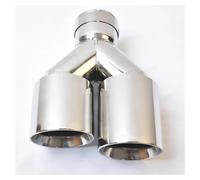 Exhaust Pipe Setrs Dual Car Accessories Modification Stainless Steel Universal Automobile Exhaust Pipe Double Muffler Tip For Toyota Tail Throat(ID 60 OD 89 MM)
