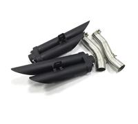 Exhaust Pipe Silencer Motorcycle Dual-outlet Exhaust Muffler For YA&MAHA YZF R1 YZF-R1 YZFR1 2004-2014 Stainless Steel Tail Pipe Noise Eliminator Motorbike Connecting Tube(Color 1)