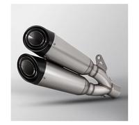 Exhaust Pipe Silencer Universal 51MM Motorcycle Exhaust Pipe Silencer Double Hole Exhaust Pipe FOR C26 Motorcycle Exhaust Pipe Baffle Muffler