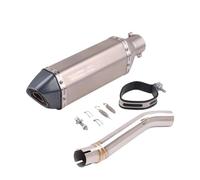 Exhaust Pipe Slip On Motorcycle Exhaust Escape Modified Muffler With Middle Link Pipe DB Killer For 500R 500DS LX500DS LX500A
