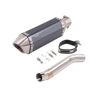 Exhaust Pipe Slip On Motorcycle Exhaust Escape Modified Muffler With Middle Link Pipe DB Killer For 500R 500DS LX500DS LX500A