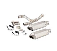 Exhaust Pipe Slip-on Motorcycle Exhaust Middle Link Pipe Dual Exit Under Seat DB Killer For CRF450R CRF450RX 2015 2016