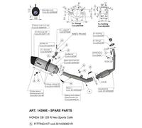 Exhaust pipe spare part LeoVince Exhaust system connection pipe for Honda CB