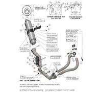 Exhaust pipe spare part set LeoVince S1168 exhaust system connection pipe