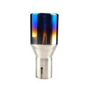 Exhaust Pipe Stainless Steel Burnt Blue Universal Exhaust Tip End Pipe For Modified Car Muffler Tailpipe Car Exhaust Muffler(Flat 60-89mm)