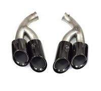 Exhaust Pipe Stainless Steel Exhaust Tip For Cayenne 2015 2016 2017 GTS Style Pipe Muffler Nozzle Tail Pipe(Black)