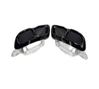 Exhaust Pipe Tail Throat For BMW X5 X6 X7 2020 2021 2022 2023 2024 Exhaust Pipe Modification M60i Square Tailpipe G05 G6 G7 Muffler Tip Nozzle Exhaust Head(Black)