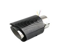 Exhaust Pipe Tailpipe Universal High Performance Carbon Fiber Led Red Blue Light Car Exhaust Muffler Tips Pipe Tail Tip(Straight)
