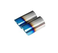 Exhaust Pipe Tip Covers Trims Car Exhaust Muffler Tip For VW For Tiguan 2 2016 2017 2018 2019 2020 Tail Pipe Trim Auto Accessories 1.4T Car End Pipes Muffler(2 PCS BL-UE)