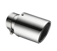 Exhaust Pipe Trim Car Stainless Steel Muffler Tip Exhaust System Universal Crimping Silver Decoration Exhaust Pipe Mufflers(60mm-89mm)