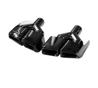 Exhaust Pipe Trim For Benz For W212 For E-class For AMG For E63 1 Pair Exhaust Pipe Four-out Y-Type Modified Square Stainless Steel Muffler Nozzles(1Pair Y-Black AMG)