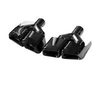 Exhaust Pipe Trim For Benz For W212 For E-class For AMG For E63 1 Pair Exhaust Pipe Four-out Y-Type Modified Square Stainless Steel Muffler Nozzles(1Pair Y-Black AMG)
