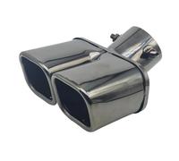 Exhaust Pipe Trim Muffler Tip Dual Outlet Universal Square Exhaust Tip Exhaust Pipe Stainless Steel Exhaust Tip Nozzle Car Tail Throat Accessories(Innet 75mm D)