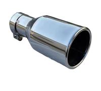 Exhaust Pipe Trim Stainless Steel Single The Flat Edge Universal Muffler Tail Throat Car Modification Exhaust Pipe Rear Muffler Tip Tail Throat,(66MM IN-101MM OUT)