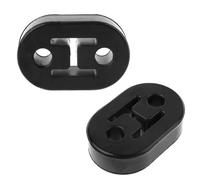 Exhaust Pipe Universal Black 2 Holes Diameter General Parts Car Rubber Exhaust Tail Pipe Mount Brackets Hanger Insulator 11mm Tailpipe Tip(2PCS)