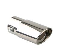 Exhaust Pipe Universal Car Exhaust Muffler Tip Round Tail Rear Chrome Round Exhaust Pipe Tail Muffler Tip Pipe Exhaust Tail(Straight Silver)