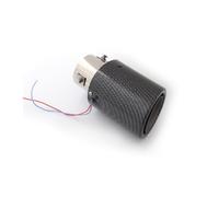 Exhaust Pipe Universal Car Modified Exhaust Muffler Tip Pipe LED Red/Blue Light Outlet Tail Throat Silencer Turbo Sport Exhaust Tail(D)