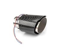 Exhaust Pipe Universal Car Modified Exhaust Muffler Tip Pipe LED Red/Blue Light Outlet Tail Throat Silencer Turbo Sport Exhaust Tail(A)