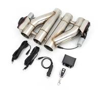 Exhaust Pipe Universal Dual Double Valve Electric Exhaust Cut Out Cutout Valve Exhaust Pipe Muffler With Remote Control Car Exhaust Pipes(3 inch(76mm))