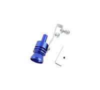 exhaust pipe Universal Motorbike Car Exhaust Fake Turbo Whistle Pipe Sound Muffler Blow Off Valve Simulator Whistler(Blue L)