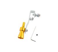exhaust pipe Universal Motorbike Car Exhaust Fake Turbo Whistle Pipe Sound Muffler Blow Off Valve Simulator Whistler(Gold S)