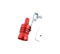 exhaust pipe Universal Motorbike Car Exhaust Fake Turbo Whistle Pipe Sound Muffler Blow Off Valve Simulator Whistler(Red XL)