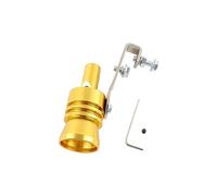 exhaust pipe Universal Motorbike Car Exhaust Fake Turbo Whistle Pipe Sound Muffler Blow Off Valve Simulator Whistler(Gold XL)