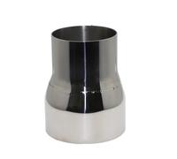 Exhaust Pipe Universal Straight Adapter Reducer Car Motorcycle Exhaust Muffler Pipeline Welded Multiple Sizes 32MM To 48MM Stainless Steel Tail Throat(O.D 35mm-51mm)
