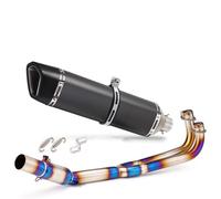 Exhaust Silencer Exhaust Front Pipe Motorcycle Muffler Motorcross Slip On Modified Tube Catalyst For AK550 AK 550 51mm Link Complete(TYPE-G)