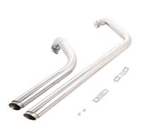 Exhaust Silencer For V-Star 950 For XVS950 For R Spec For C Spec For XVS950 CU For Bolt Motorcycle Duals Exhaust Muffler Pipe(Silver)