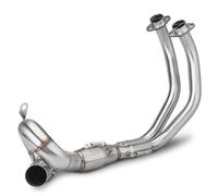 Exhaust Silencer Motorcycle Exhaust Pipe Stainless Steel Rotary Slip On Front Link For MT07 2014-2023 Complete(Type A)