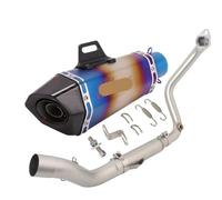 Exhaust Silencer Muffler Motorcycle Exhaust Escape 51mm Front Link Pipe With Muffler Motocross Slip On For ZT 350 GK GK350 T X R T1 X1 T2