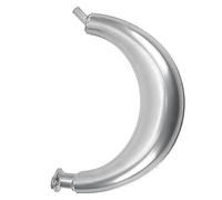 Exhaust Silencer, Steel Alloy Half Moon Banana Exhaust Muffler Pipe for 2 Stroke 49cc 60cc 66cc 80cc Engines Motorized Bicycle Muffler Curving Exhaust Muffler Pipe Banana Silencer Muffler