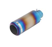 Exhaust Silencer Universal 51mm Inlet Motorcycle Exhaust Muffler with DB killer Compatible with R3 R25 MT07 MT09 mt03 R6 R11(Blue 60mm)