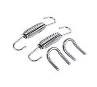 Exhaust Spring Hooks, 2 Pcs 65mm Stainless Exhaust Springs Motorbike Exhaust Springs Rotatable Exhaust Muffler Pipe Spring Hooks with Welding Fasteners Exhaust System Modifications