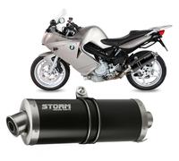Exhaust Storm by Mivv black Muffler Oval Steel for Bmw F 800 S / St 2006 > 2012