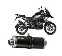 Exhaust Storm by Mivv black Muffler Oval Steel for Bmw R 1250 Gs 2018 > 2023