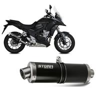 Exhaust Storm by Mivv black Muffler Oval Steel for Honda Cb 500 X 2016