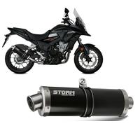 Exhaust Storm by Mivv black Muffler Oval Steel for Honda Cb 500 X 2017 > 2020