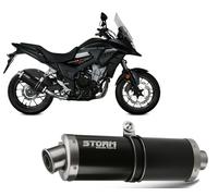 Exhaust Storm by Mivv black Muffler Oval Steel for Honda Cb 500 X 2017 > 2020