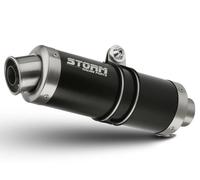 Exhaust Storm by Mivv black Muffler Oval Steel for Kawasaki Zr-7 1999 > 2004