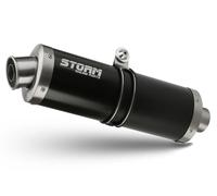 Exhaust Storm by Mivv black Muffler Oval Steel Honda Xlv 650 Transalp 2000 2004