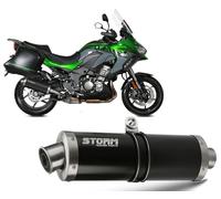 Exhaust Storm by Mivv black Muffler Oval Steel Kawasaki Versys 1000 2019 2022