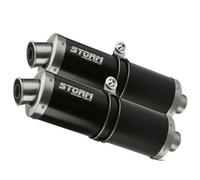 Exhaust Storm by Mivv black Mufflers Oval Steel for Yamaha Xt 660 X/r 2004 2016