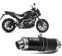 Exhaust Storm by Mivv Muffler Gp Nero Steel for Honda Integra 750 2016 > 2020