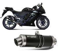 Exhaust Storm by Mivv Muffler Gp Nero Steel for Kawasaki Ninja 250r 2008 > 2013