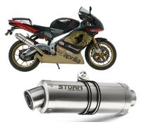 Exhaust Storm by Mivv Muffler Gp Steel Aprilia Tuono Fighter 1000 2002 > 2005