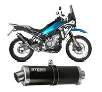 Exhaust Storm by Mivv Muffler Oval Black Steel for CF MOTO MT 450 2024 > 2026